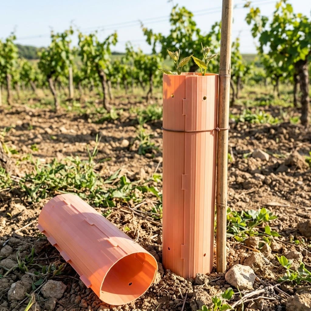 Ryset Twin-Wall Vine Guards – 900mm x 90mm Corrugated Plastic Vine Tubes for Young Vine & Tree Protection